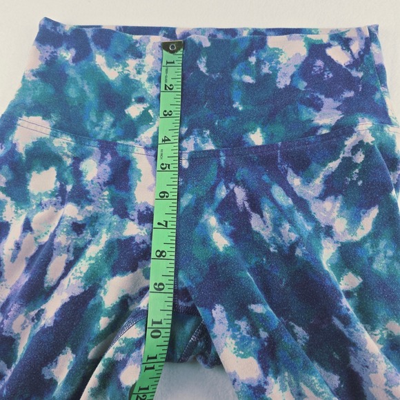 Old Navy Active 7/8‎ Leggings Go-Dry Balance Blue Tie Dye Athletic Medium - Picture 6 of 7